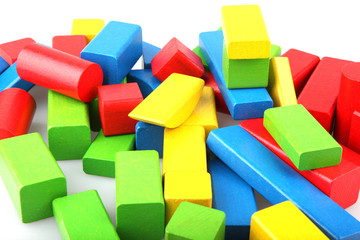 Obraz premium Wooden building blocks