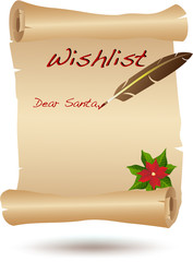Santa's wishlist scroll