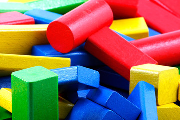 Wooden building blocks