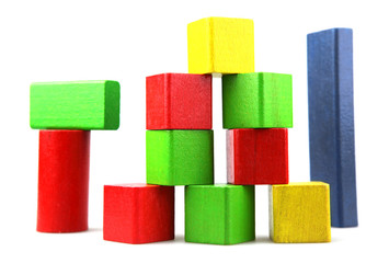 Wooden building blocks