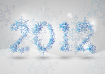 new year 2012 snowflakes