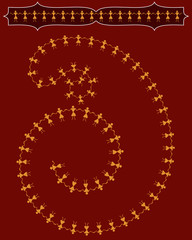 Folk Motif Desgin wall painting