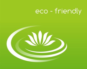 water lily , Eco friendly business logo design