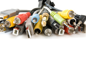 different cords and cables