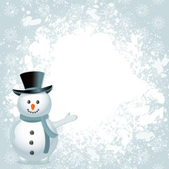 Christmas snowman background
