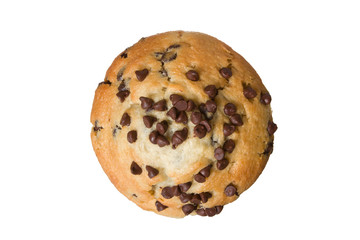 Chocolate Chip Muffin from Top View