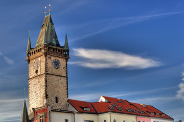 Obraz premium Famous City hall at the Old Town Square, Prague