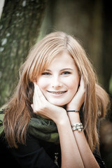 Naklejka premium Smiley Teenager