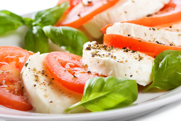 salad with mozzarella and tomatoes