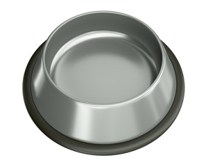 Empty animal food bowl