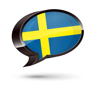 "Swedish-Speaking" 3D Speech Bubble