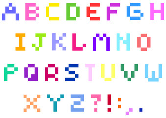 Pixel alphabet