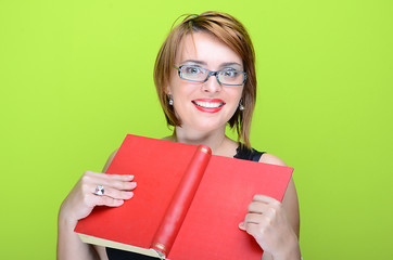 Beautiful girl with book