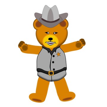 Tdeddyb&auml;r mit Westernkleidung