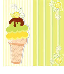 Summer ice cream invitations