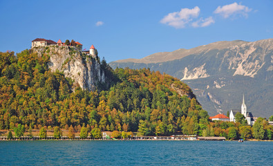 am Bleder See in den Julischen Alpen in Slowenien