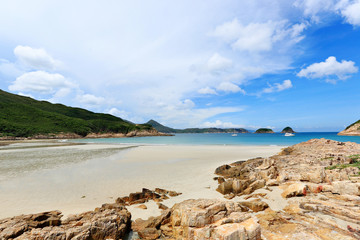 Sai Wan beach in Hong Kong