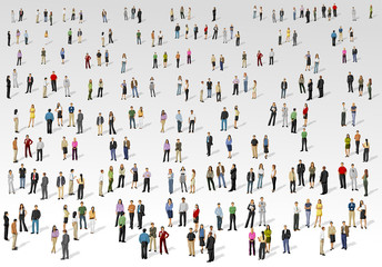 Big group people on with background - 36917668