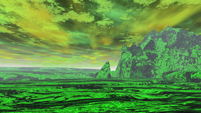 3D - Alien Planet 105