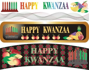 kwanzaa banner in vector