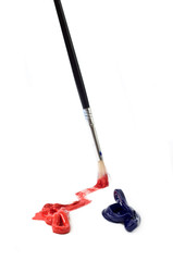 paint and brush stroke. isolated