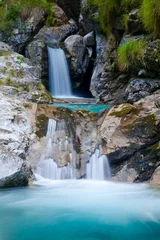 Fototapete Rund cascata di acqua cristallina © dedalo03