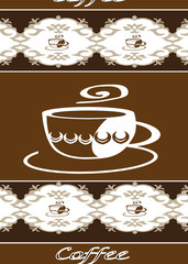 a cup of coffe on a background