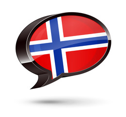 "Norwegian-Speaking" 3D Speech Bubble