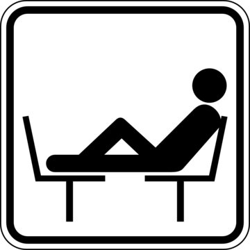 F&uuml;&szlig;e hochlegen Schild Zeichen Symbol Piktogramm