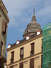 cupola di una chiesa a Malaga, Andalusia, Spagna