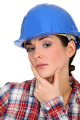 Female construction worker