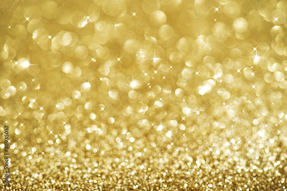 Poster Christmas Glittering background. Holiday Gold abstract texture