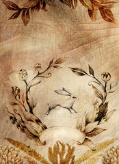 Background with rabbit