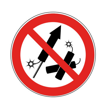 Silvesterkracher Verbots Schild