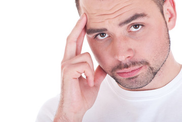 Obraz premium Man thinking about a problem