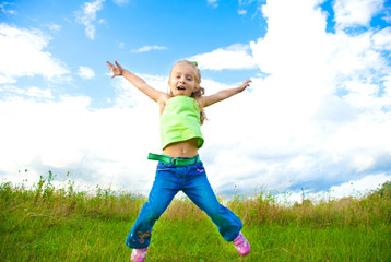 girl jumping