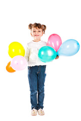 girl with balloons