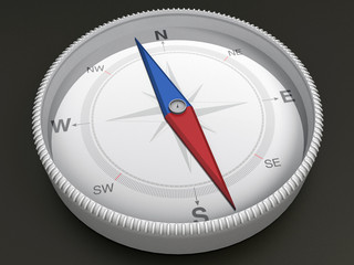 Compass on dark background - 3d Object Series
