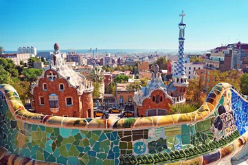 Acrylic prints Barcelona Park Guell in Barcelona. Barcelona - Spain