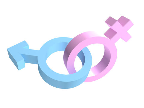Two crossed gender sex signs