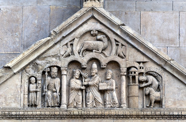 Fidenza (Parma, Emilia-Romagna, Italy) - Cathedral, bas-relief