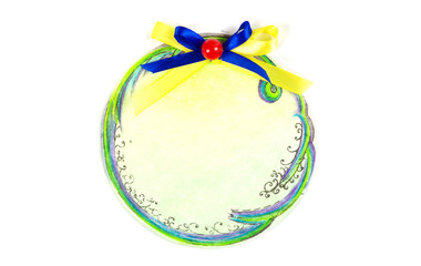 Greeting card isolated on a white background