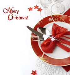 Christmas table setting