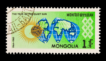 MONGOLIA, shows The year of the quiet sun,  circa 1965