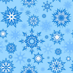 vector illustration of a seamless snowflakes background. Christm