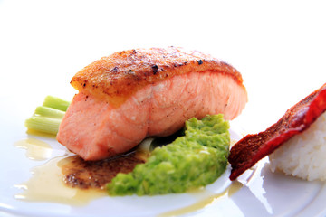 smoked salmon with avocado