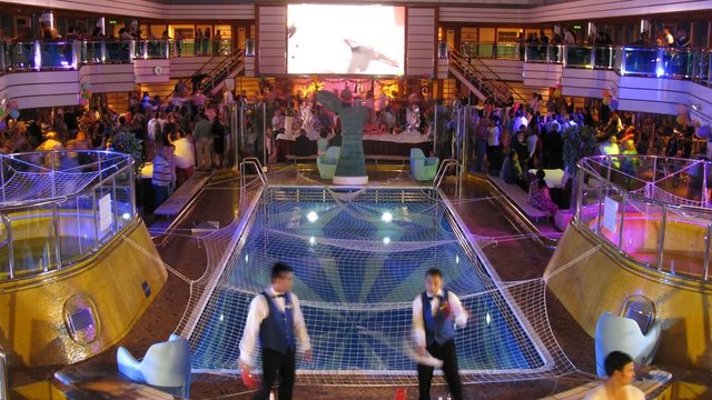 Flair bartending on board of cruise ship