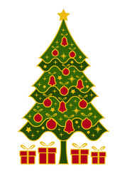 christmas tree and gifts