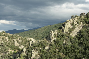 Paysage du Conflent,Pyrénées orientales