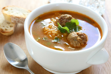 Spicy Meatball Soup